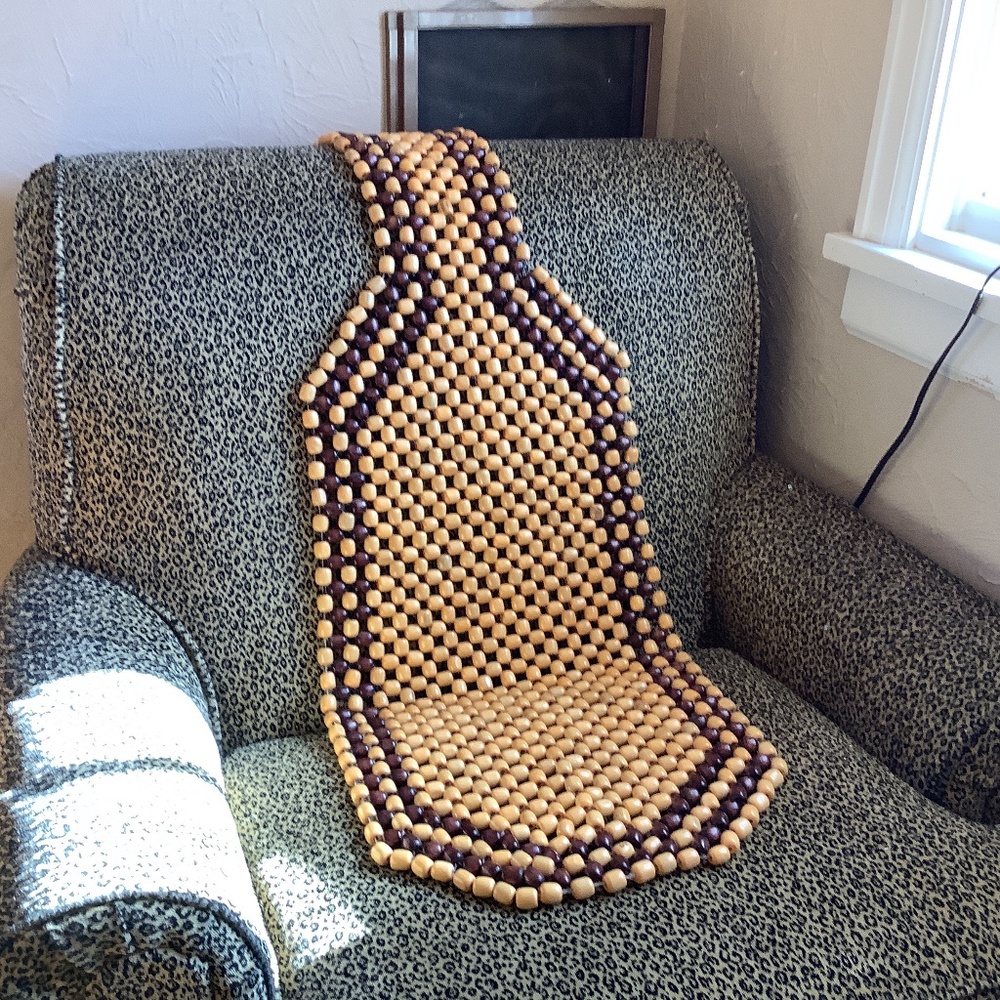 African bead car seat cover